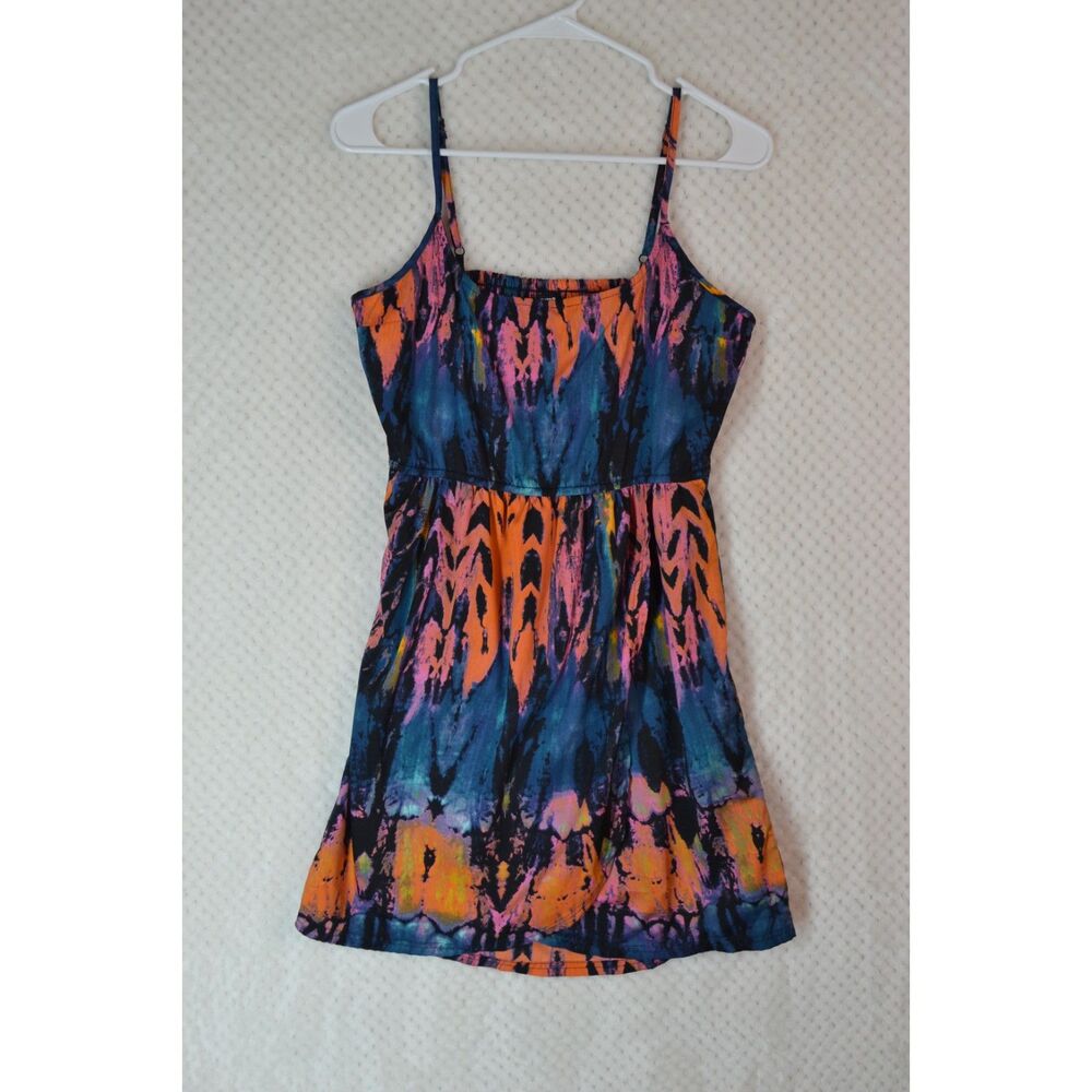 Hurley Hazel Women's Medium Blue Spaghetti Strap Skater Dress